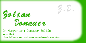 zoltan donauer business card